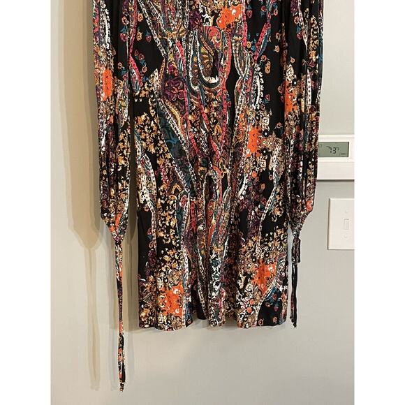 Free People Dress Womens All Dolled Up Floral Mock Neck Sz L New Cutout ‎ Sexy - Picture 3 of 12